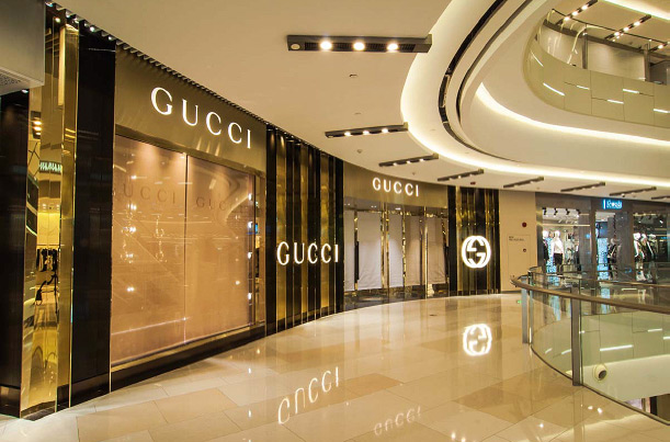 gucci store in the mall