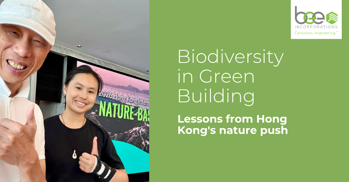 Biodiversity in green building blog banner, Wong Kam Sing and Jade Wong at Hong Kong Nature-based Solutions Action Week 2026