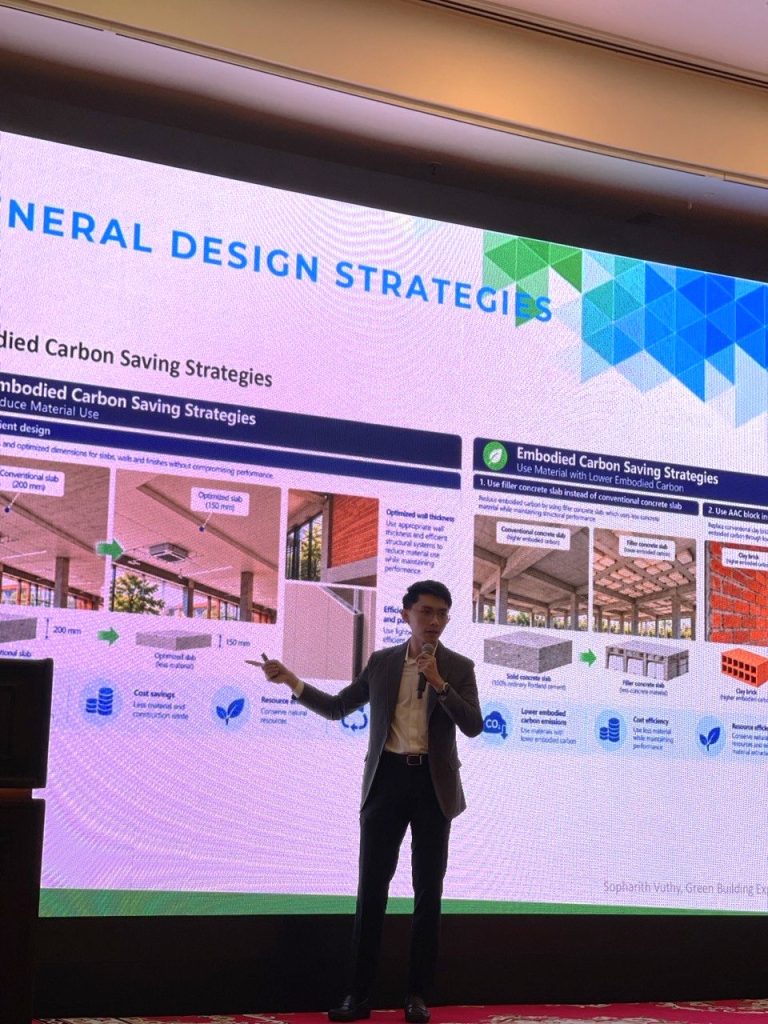 Panel discussion at the EDGE Green Building Certification workshop in Phnom Penh.